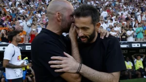 Corberán en Mestalla ante el Celta
